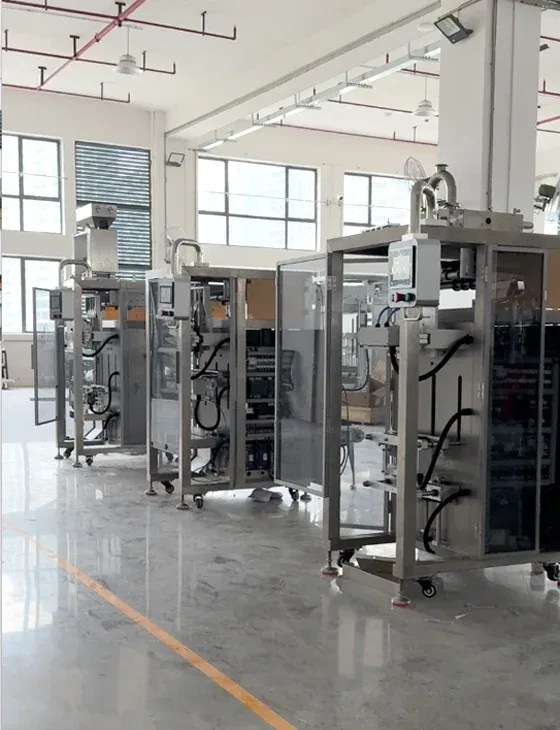 Multi-lane packaging machines in an assembly workshop